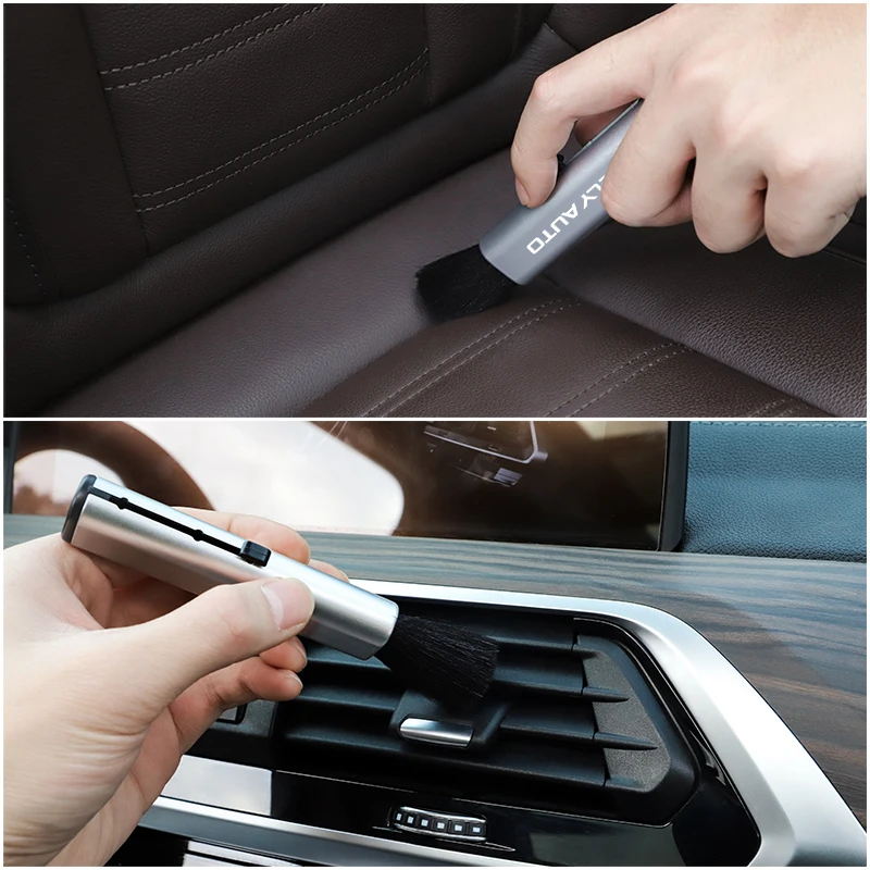 1PCS Car Interior Cleaning Brush Retractable Outlet Dusting Small Brush For Geely Atlas SUV Boyue Borui Coolray Emgrand NL3 EX7