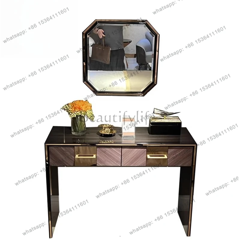 

Italian light luxury dresser, post-modern size, simple solid wood Hong Kong furniture