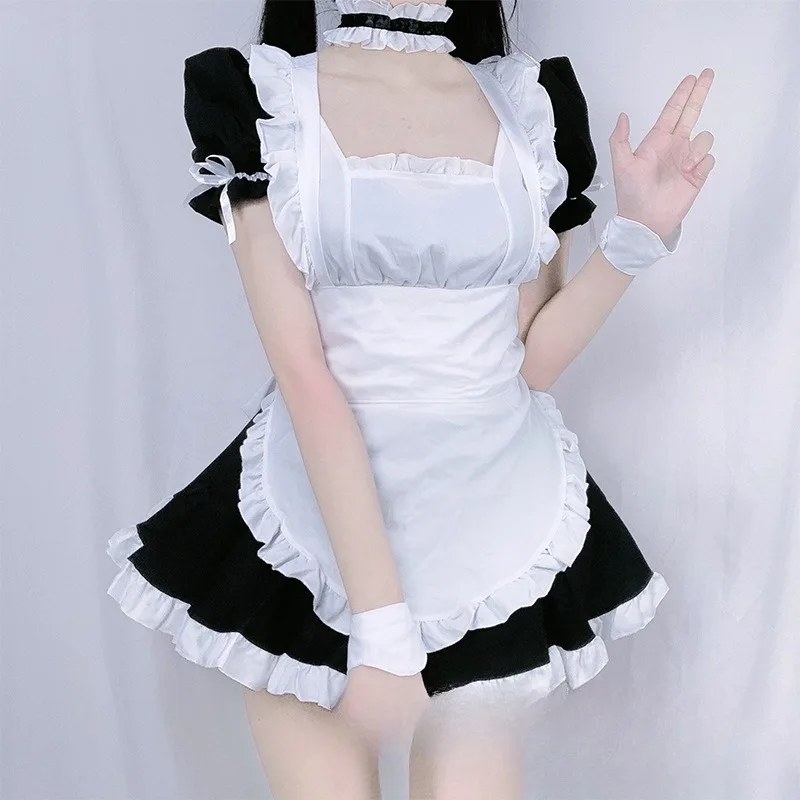 Original Japanese Anime Fate Sky Spring Hino Dome Maid Dress Lolita Dress Cute Style Dome Girl Dress Halloween Carnival Outfit