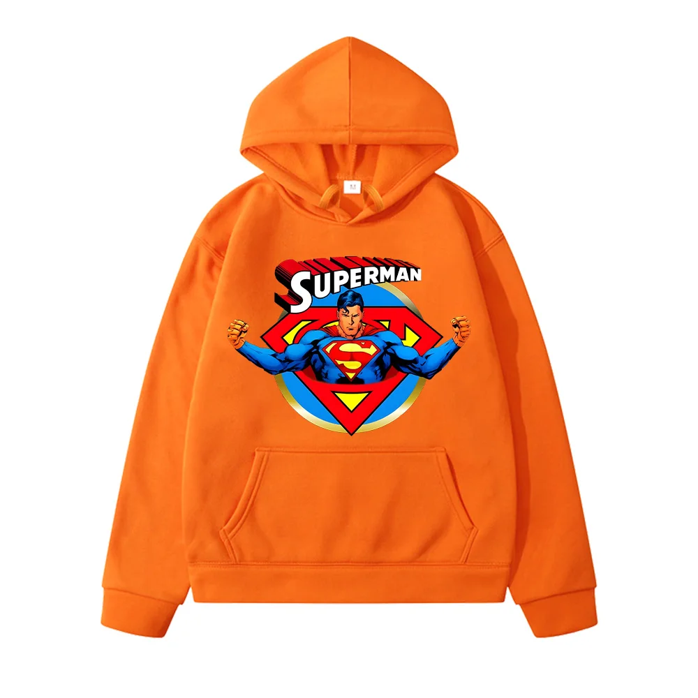 Superman Justice League Hoodie Kids Autumn Sweatshirt Boys Clothes Girls Clothing 2025 New Fashion Clothing Anime Print Pullover