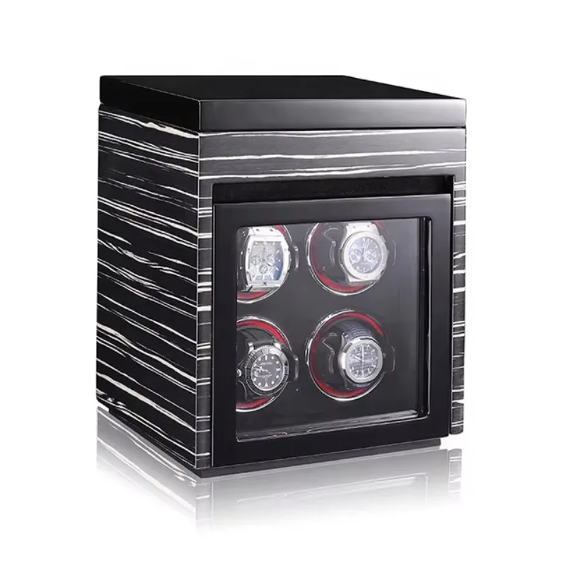 Luxury Automatic Wooden Watch Winder 2/3/4/6/8 Watches Eco-Friendly Durable Protective Lock Water Resistant Storage Case