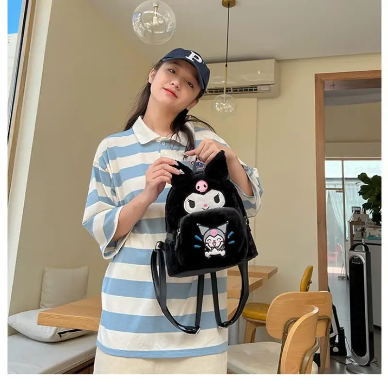 Hot Miniso Kawaii Plüsch Rucksack Hallo Kitty Cartoon niedlichen Freizeit hohe Kapazität Studenten tasche Schule beginnt Geschenk Mode neuen Stil