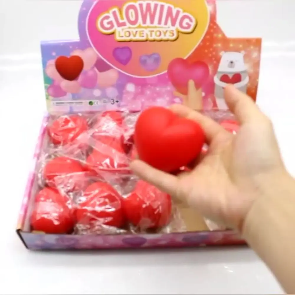 5/10/20pcs Heart Shaped Stress Pressure Toys Relief Relax Fun Toys for Kids Outdoor Games Props Ball Soft Anti Stress Ball Toys