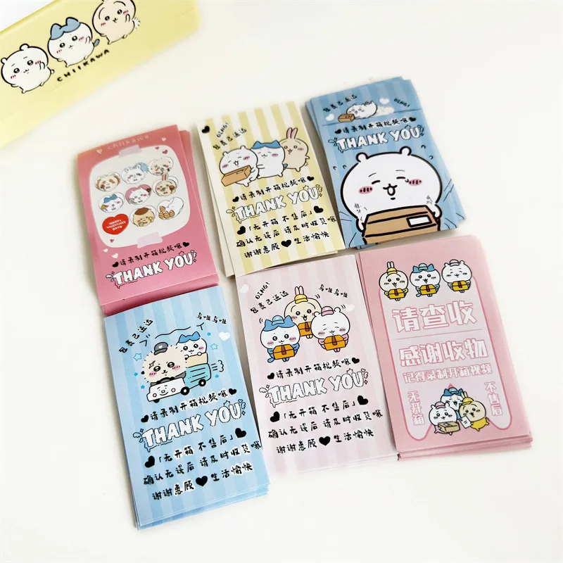 3-inch Sanrios Hangyodon Paper Unboxing Video Cartoon Girl Home Express Box Privacy Seal Sticker New Anime Usagi Chikawa Sticker