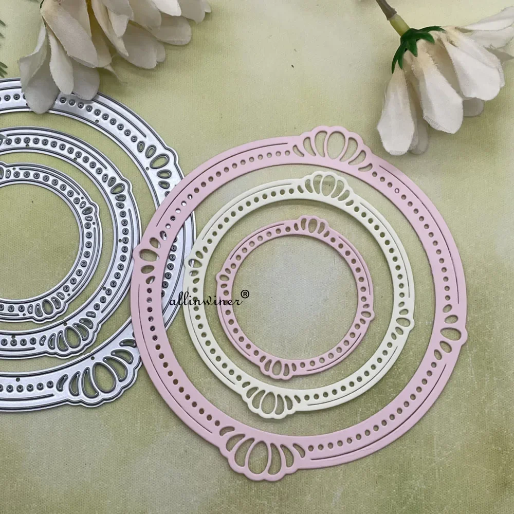 

lace frame round decoration Metal Cutting Dies Stencils For DIY Scrapbooking Decorative Embossing Handcraft Die Cutting Template