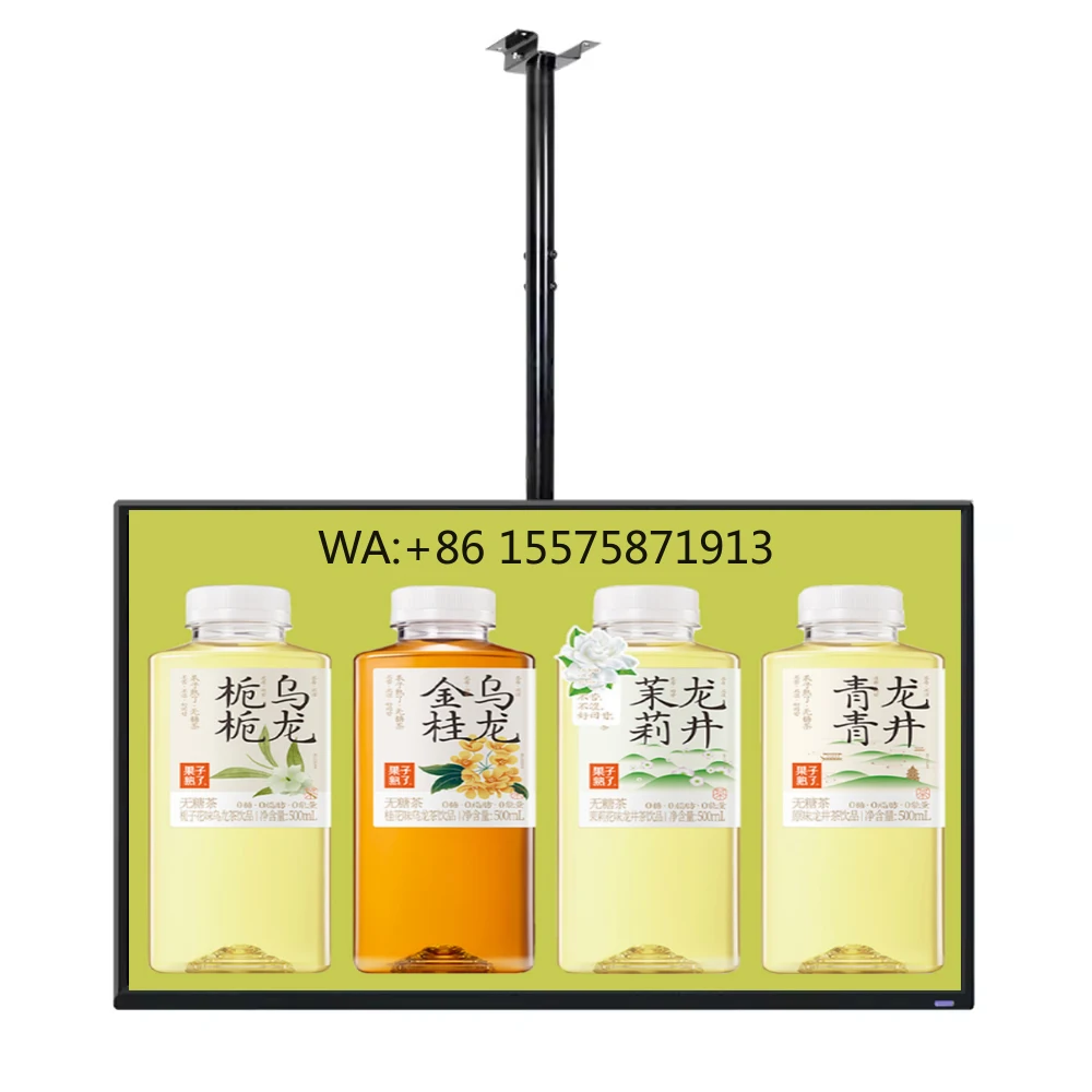OEM Digital Menu Board for Restaurant Hanging Mounted LCD Advertising Display Roof Ceiling Indoor Use Animation Graphic CMS