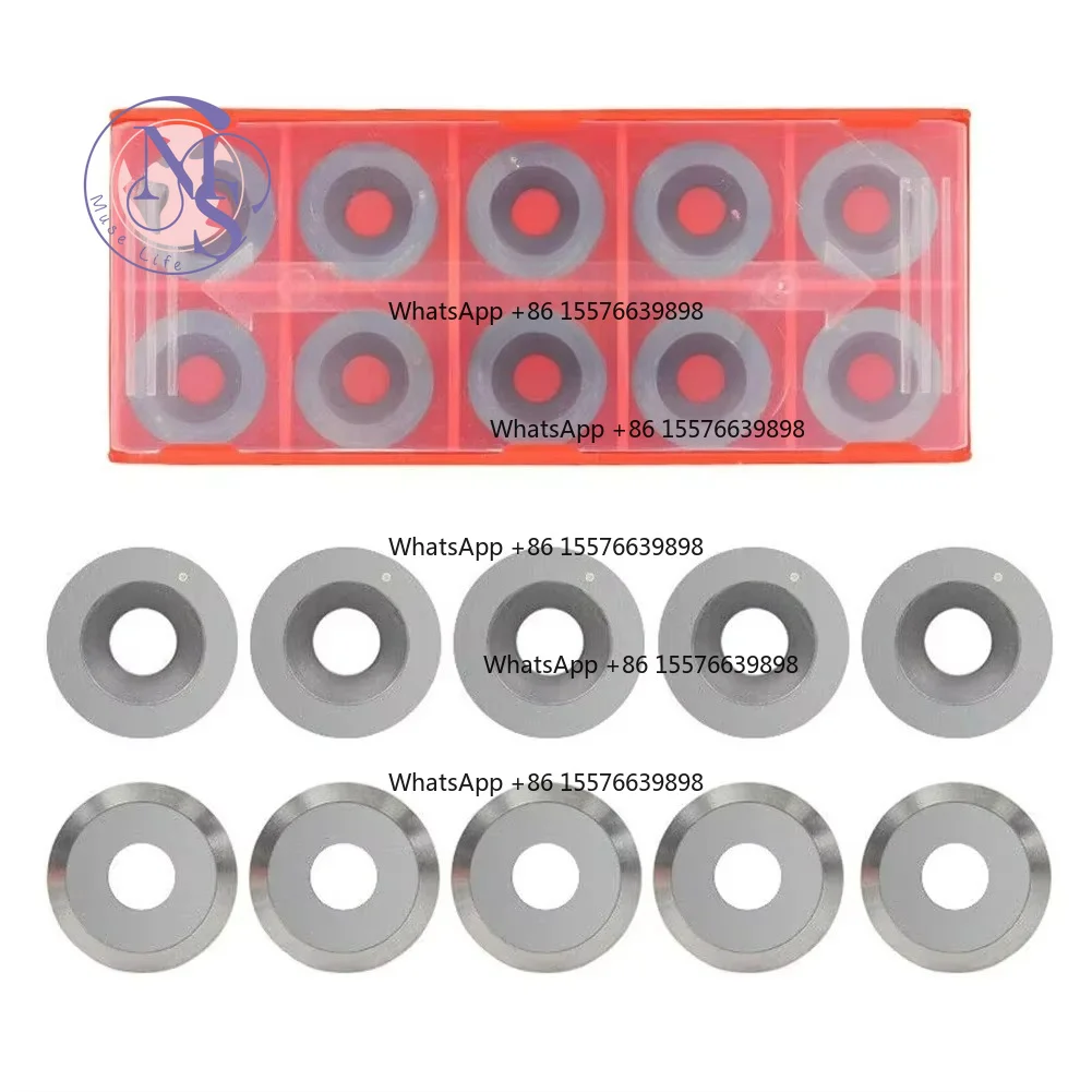 ZOCI-16mm Round Carbide Turning Inserts, Indexable Milling Cutters with Screws, 30° Cutting Angle for Wood Turning DIY Tools