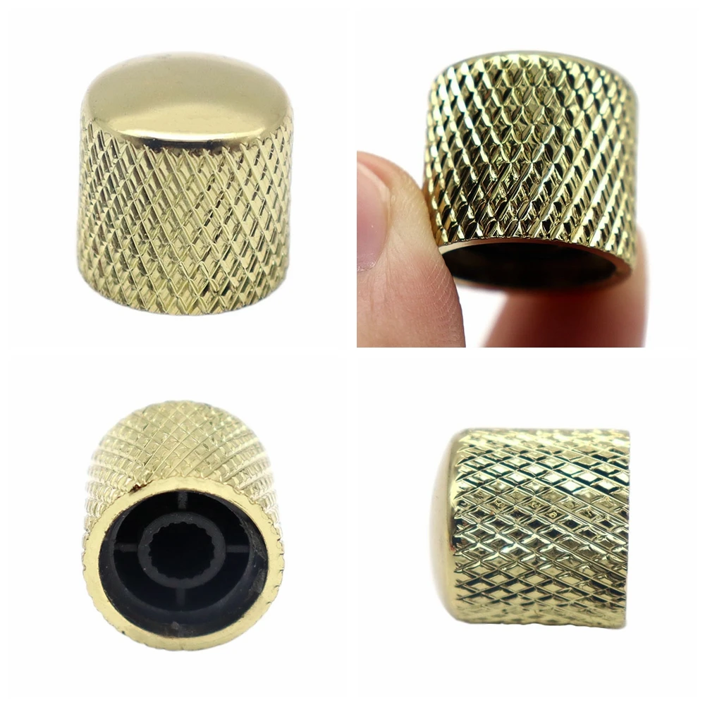 1 stücke/2 stücke Gitarre Knöpfe Metall 6mm Dome Top Gitarre Volume Tone Knöpfe Pot Control Knöpfe für Elektrische Gitarre Bass – Detail 9