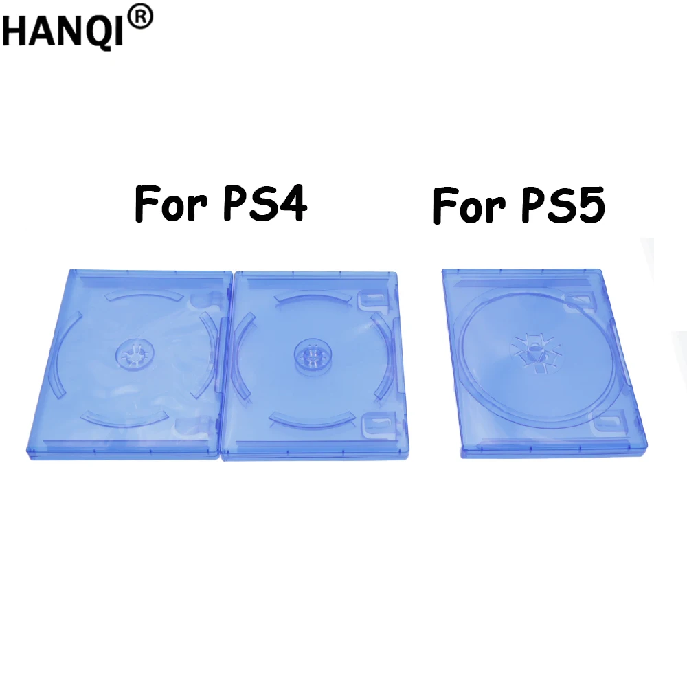 1 Stück Durchsichtige Blaue Spiel-Disc-Aufbewahrungsbox für PS4 PS5, Ersatz-CD-DVD-Schutzbox, Kunststoff-Disc-Halter, Spielzubehör