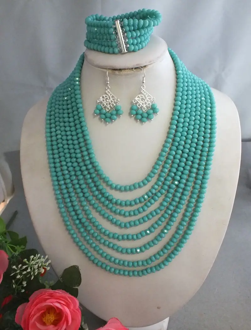 8 Layer Bridal Women Wedding Bridal Party Necklace Cinderella Jewelry !