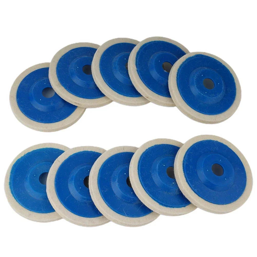 

10pcs Wool Polishing-Wheels Buffing Pads 100mm Angle Grinder Wheel Felt Polishing Pads Disc For Metal-Marble Glass Ceramics