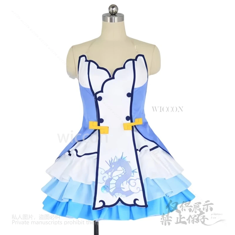 Amamiya Kokoro 코스프레 의상 게임 Vtuber 중국 스타일 드레스 비공식 정장 가발 여성용 할로윈 카니발 파티 맞춤형