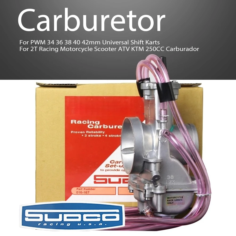 

Carburetor For PWM 34 36 38 40 42mm Universal Shift Karts 2T Racing Motorcycle Scooter ATV 250CC Carburetor