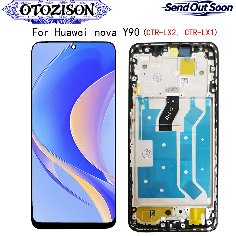 For Huawei nova Y90 LCD Display For Huawei nova Y90 CTR-LX2 LX1 LX3 LCD Display Screen Touch Panel Digitizer With Frame Assembly