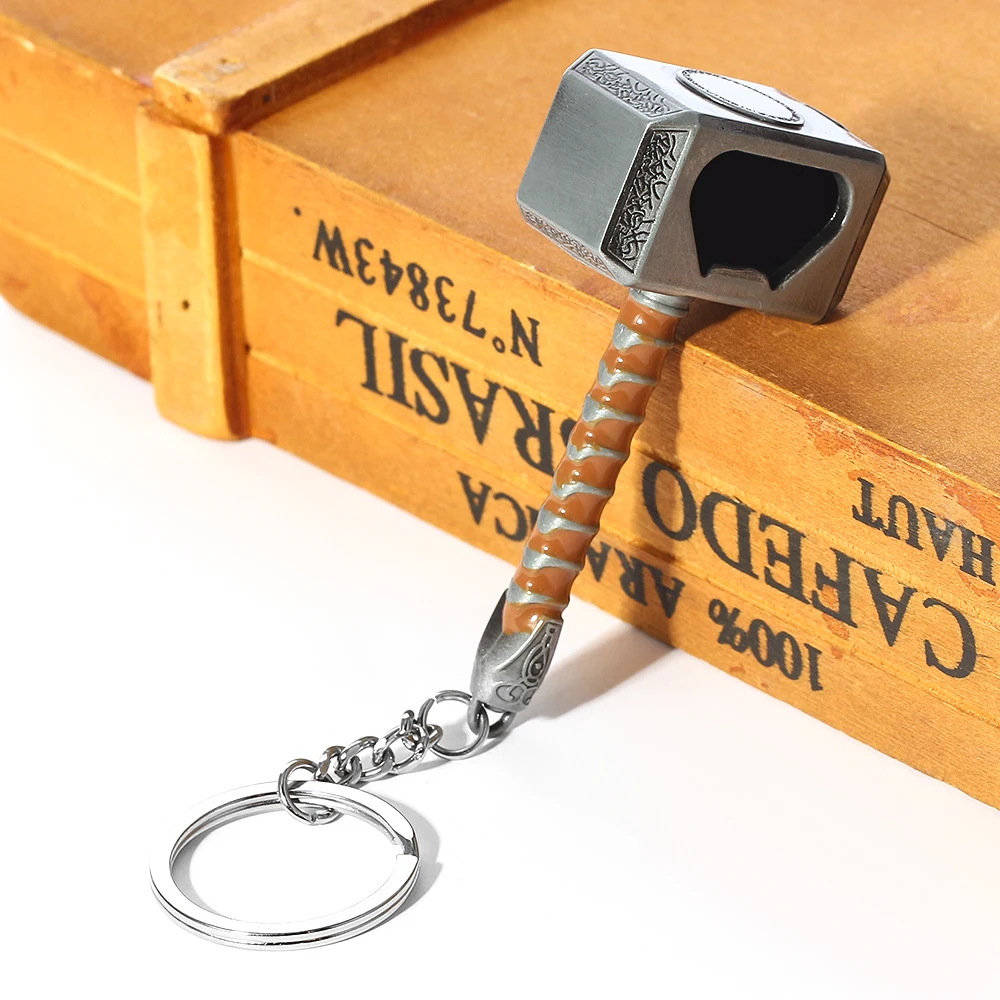 Avengers Thor Hammer Metall-Schlüsselanhänger Kreativer Modischer Flaschenöffner Auto-Schlüsselanhänger Accessoire Geschenk für Männer und Frauen – Detail 10