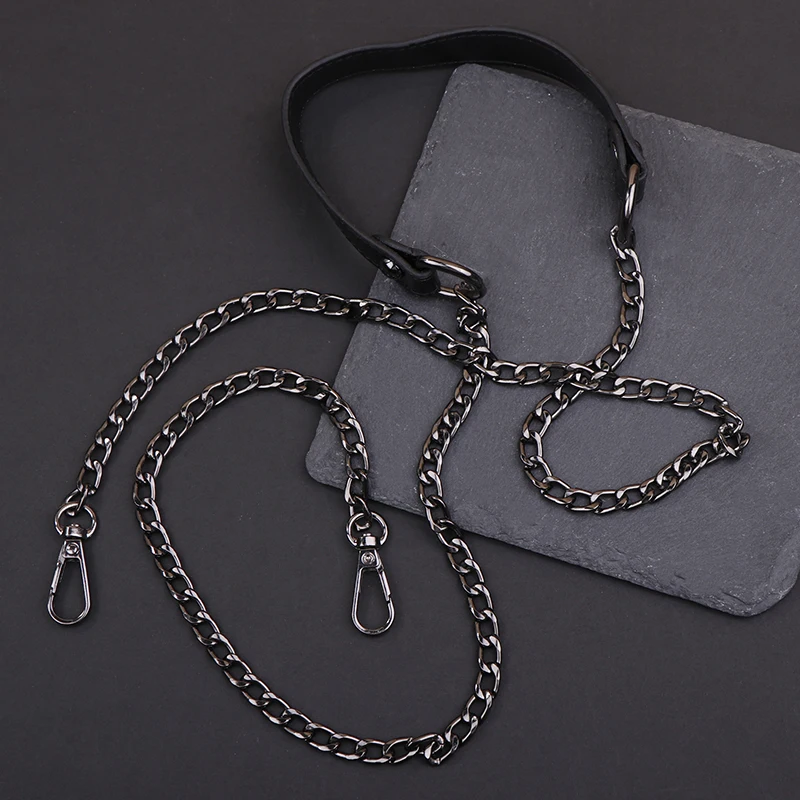 Cadena de Metal de repuesto para bolso, correas de cuero PU para manualidades, asas de hombro, accesorios, 120cm