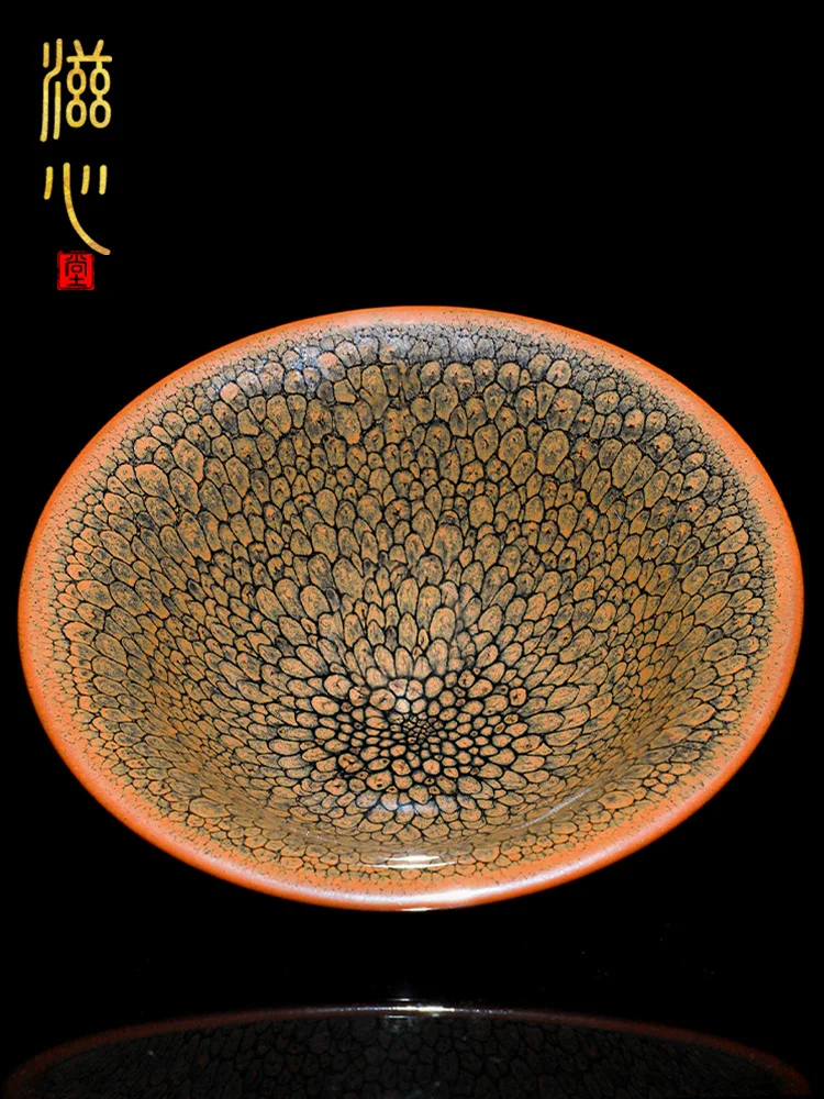 High-End Same Style Partridge Spot Jianzhan Cup Tea Couple Cups Single Handmade Retro