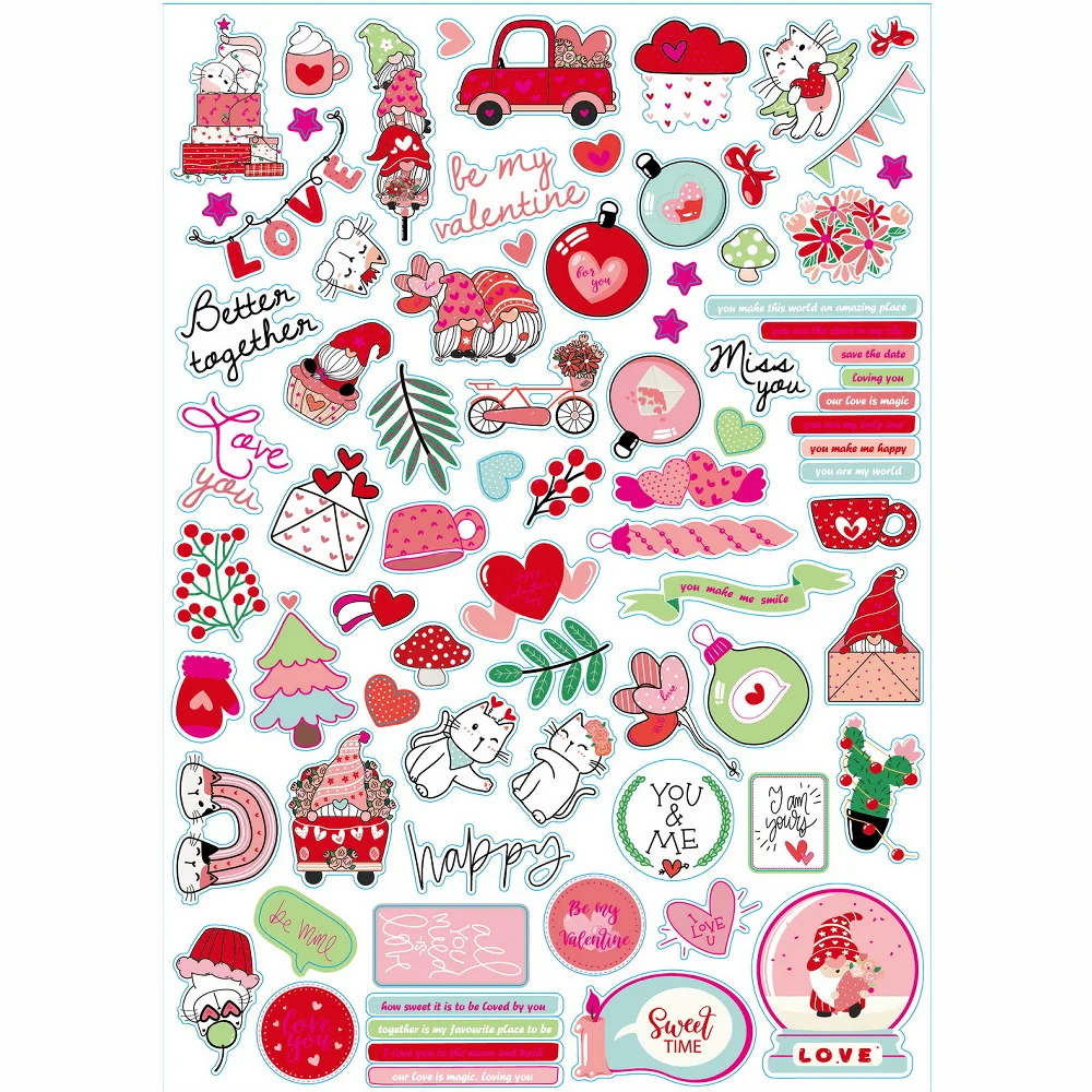 Creative Path 10-teiliges „Loving-Season“ Scrapbooking-Journaling-Set mit Dekorationspapier, Stanzformen, Aufkleberbögen und DIY-Bastelset – Detail 4