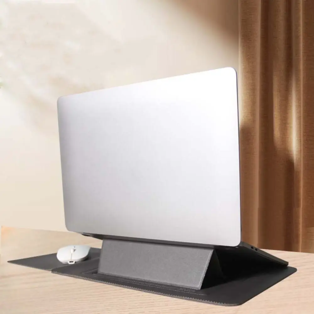 

Modern Design Portable Laptop Sleeve Bag Pu Leather Waterproof Notebook Sleeve Solid Color Ultra-thin Laptop Case Student