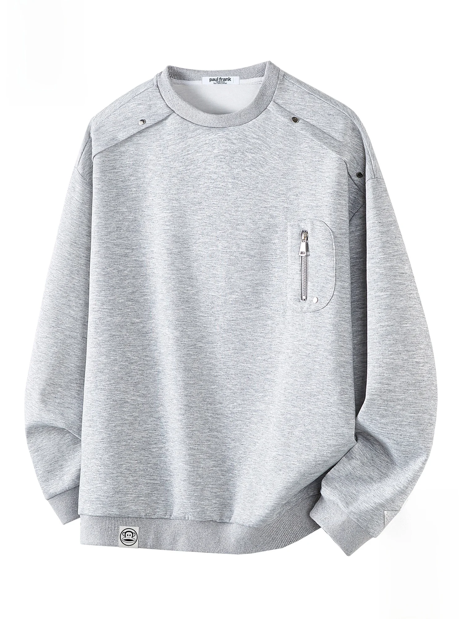 

PaulFrank M Long Sve Hoodie Comfortable Loose Fit Spring Casual round Ne Zipper Design Large Mouth Monkey Pattern