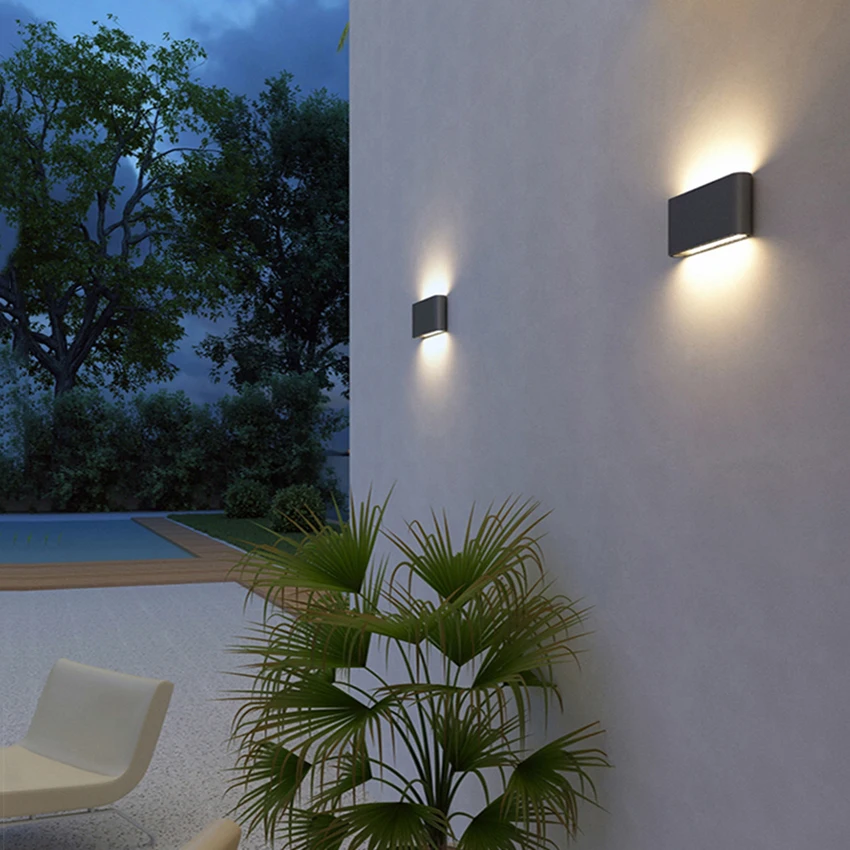 LED esterno impermeabile IP65 applique da parete portico lampada da parete da giardino e decorazioni per la casa per interni camera da letto