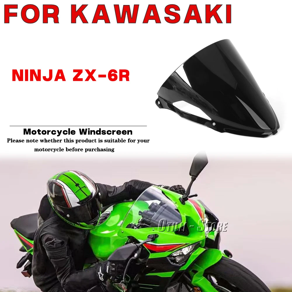 

Для KAWASAKI Ninja ZX-6R 2024, аксессуары для модификации мотоцикла, новое ветровое стекло, защита от царапин, скутеры, спойлер на лобовое стекло