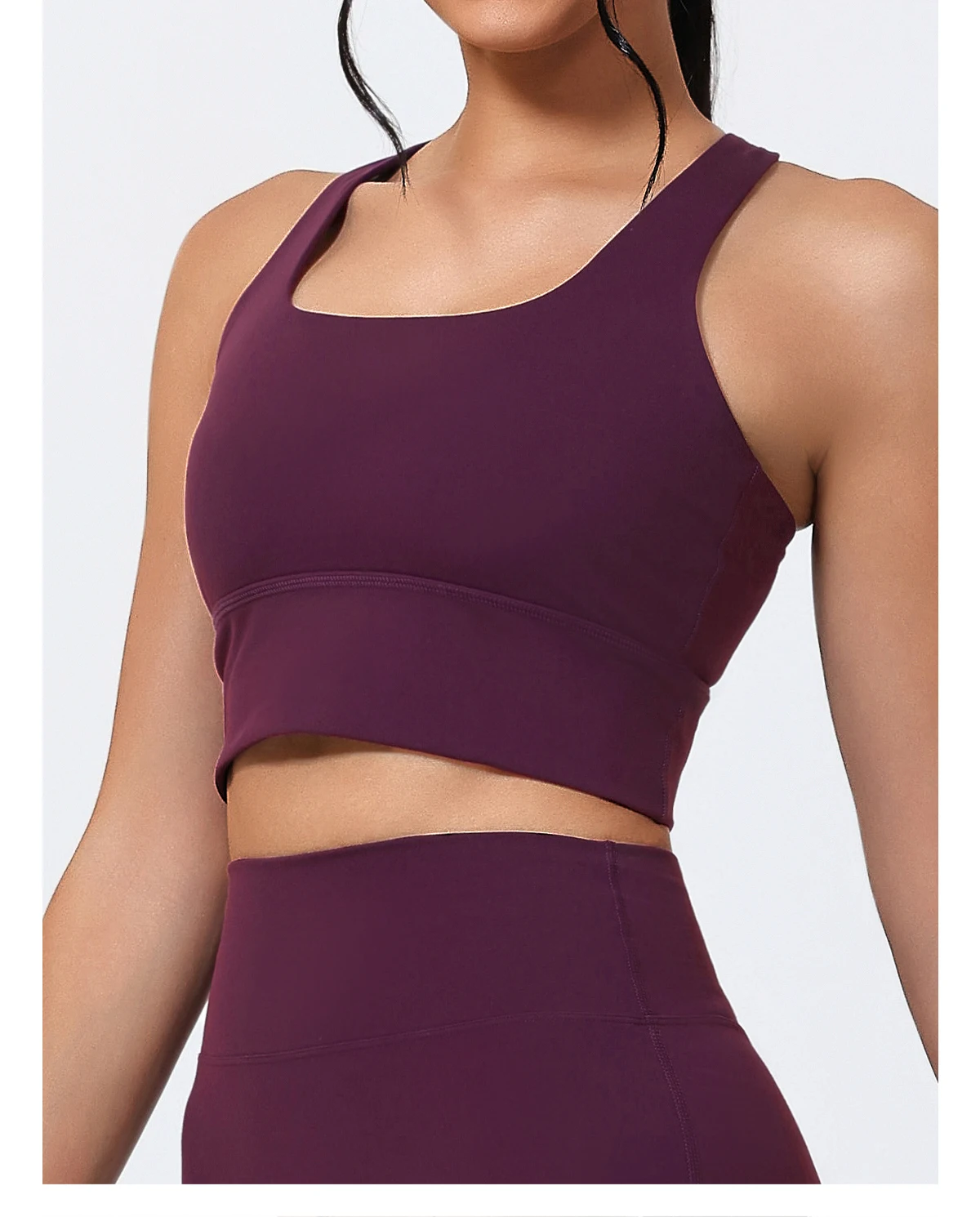 Hearuisavy Sommer-Laufsportweste mit gepolstertem BH, ECO Gym Push-Up-Yoga-Top für Damen, überkreuzter Rücken, U-Ausschnitt, Fitness-Unterwäsche – Detail 19