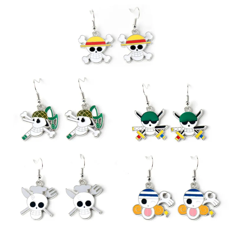 Anime Earrings One Piece Earrings Usop Shanzhi Solon Luffy Cute Cartoon Earrings Earhooks Cosplay Clothing Accessories