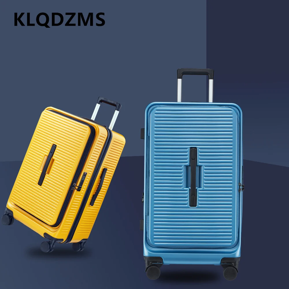 

Чемодан KLQDZMS из ABS+PC, 22/26/30 дюймов, большой вместимости, с боковым открытием, на колесиках, дорожная сумка-тележка, универсальный багаж на колесах