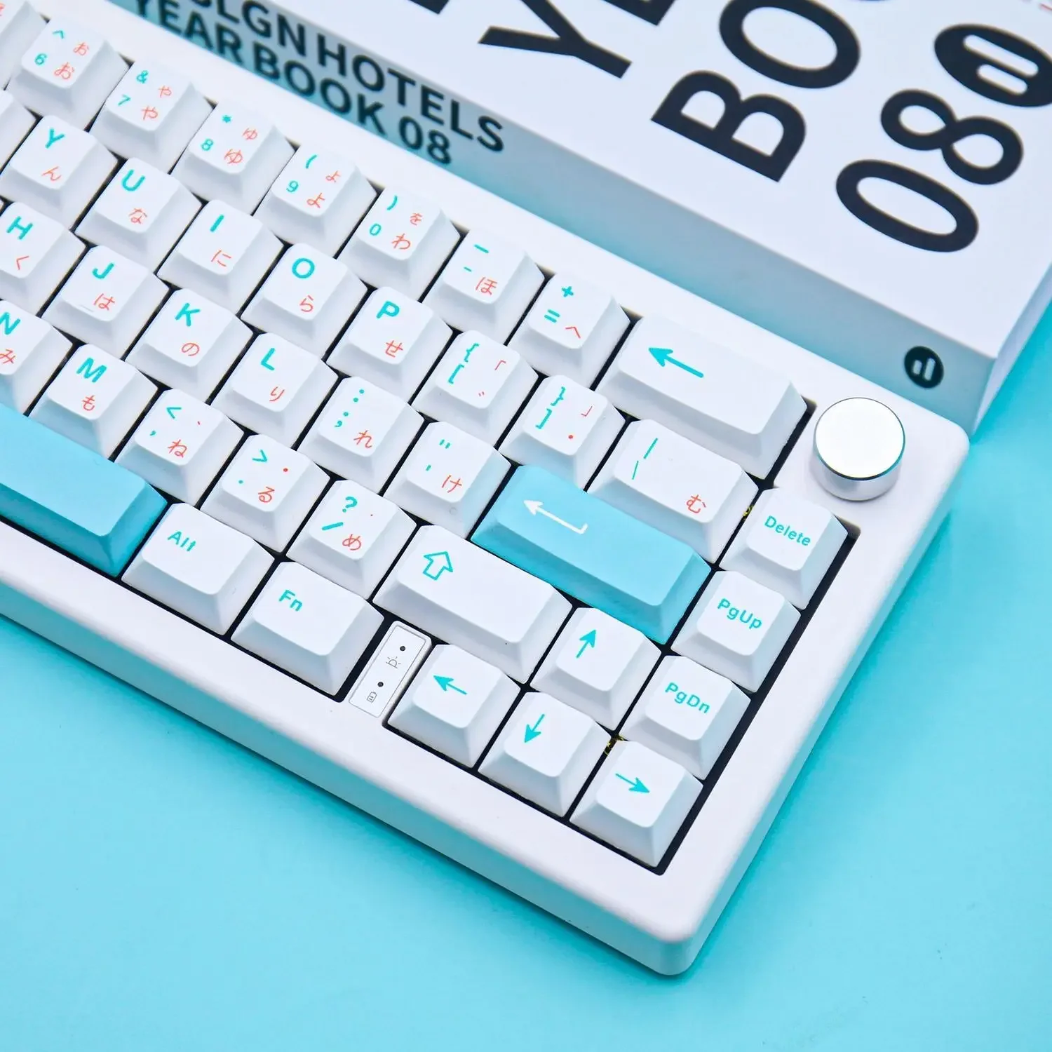 

Ice berry powder blue fresh PBT key cap CHERRY original 68/75/87/98 with mechanical keyboard key cap