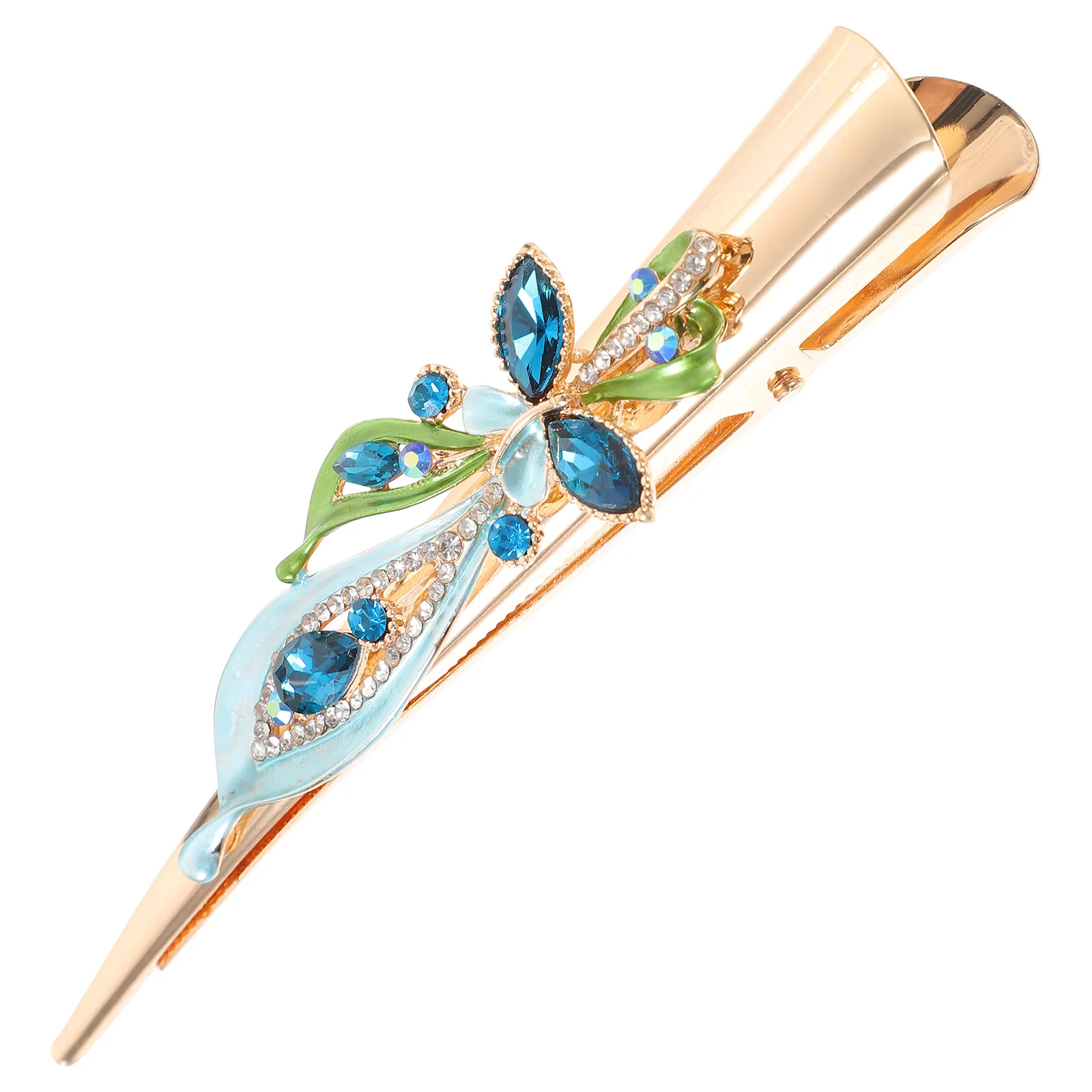 

Chic Vintage Hair Clip Rhinestone Duckbilled Metal Clip for Women Decorative Hair Accessories Fashionable Gift for Girls Daily