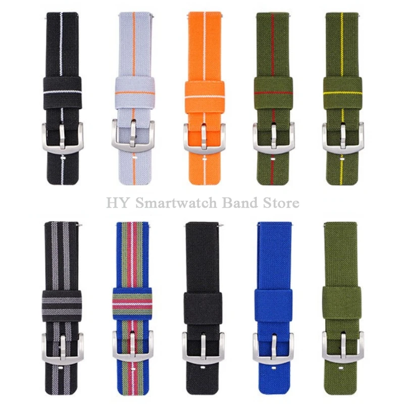 18mm 20mm 22mm 24mm Nylon Woven Watch Strap for Seiko for Omega Quick Release Wrist Band Military Sport Watch Band Replacement