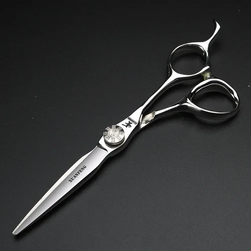 Imagen 2 del producto Tijeras para el cabello con tornillo con patrón Taiji, tijeras de peluquero japonesas 440C de 6 pulgadas, tijeras de corte y adelgazamiento