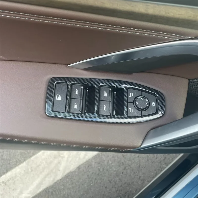 

Firmly 4 Piece Car Window Lift Switch Buttons Frame Cover Trim Stickers Accessories ABS Interior Accessories For BMW X1 U11 2023