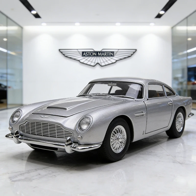 

WELLY 1:24 Aston Martin DB5 легкосплавный автомобиль, литье под давлением и игрушечный транспорт, модель автомобиля, миниатюрная масштабная модель автомобиля, игрушка для детей