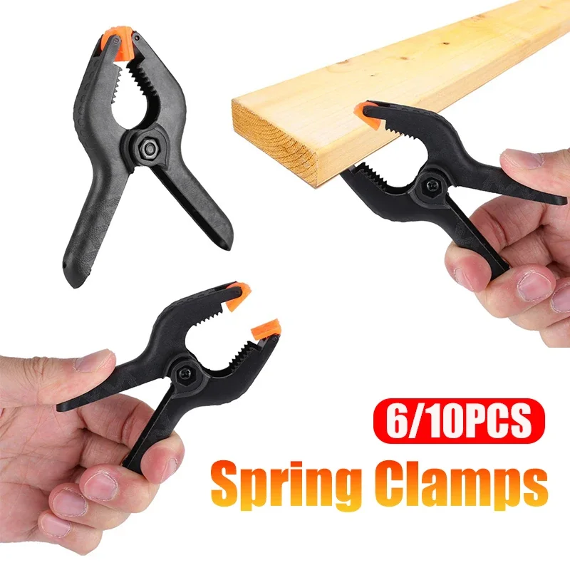 6/10PCS 2inch Spring Clamps DIY Plastic Nylon Clamp For Woodworking Tools Spring A-clip Photo Studio Background A Wood Clips