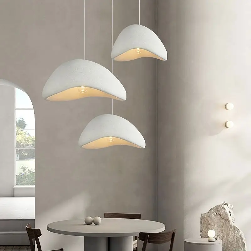 Modern  New Trend Fashion  Simple White  Wabi Sabi Simple Kitchen Dinning Bar Living Room E27 Hot Selling Pendant Lamp