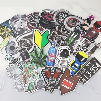 JDM Samochodowy odświeżacz powietrza Wiszące lusterko wsteczne Perfumy Aromat Turbo Hamulec Tarcza Amortyzator Solidny papier Dyfuzor Akcesoria