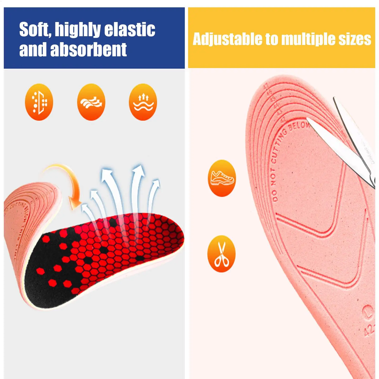 

Heated Insoles Adjustable 5000Mah Warmer Long Time Powered Foot Warmers for Camping Skiing Motorcycling Traveling Biking Fishing