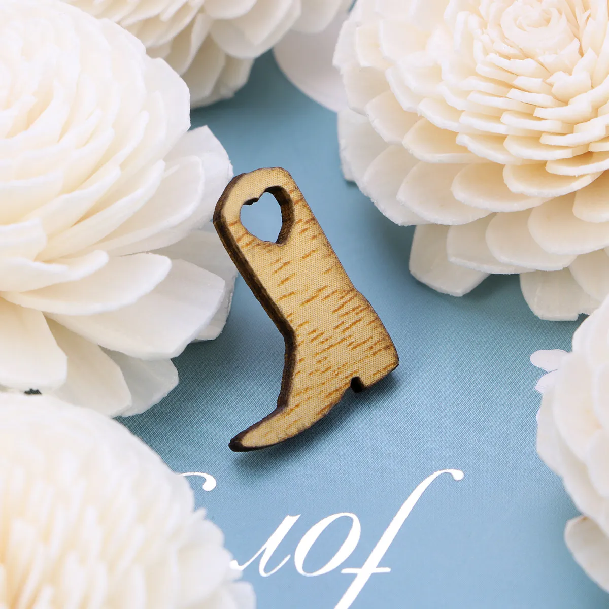 50Pcs Mini Wooden Cowboy Boots Wedding Photography Prop Rustic Western Decor Guest Book Scatter Wall Hanging Chic Craft