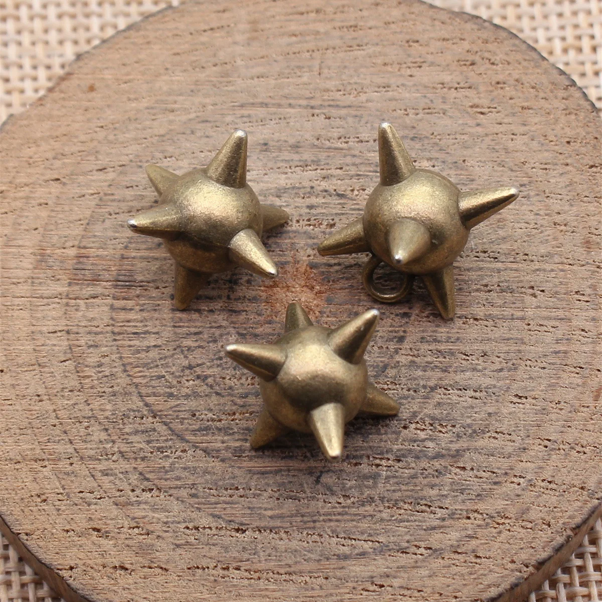 5pcs 18x15x13mm 5 Colors Meteor Hammer Pendant, Nail Ball Charms Handmade Jewelry Making Accessories image 2
