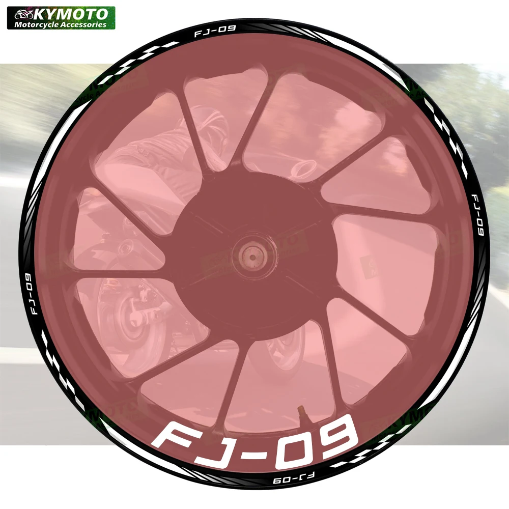 

For FJ-09 FJ09 motorcycle accessories 17 inch front and rear wheel decals fairing hub modified reflective stripe stickers