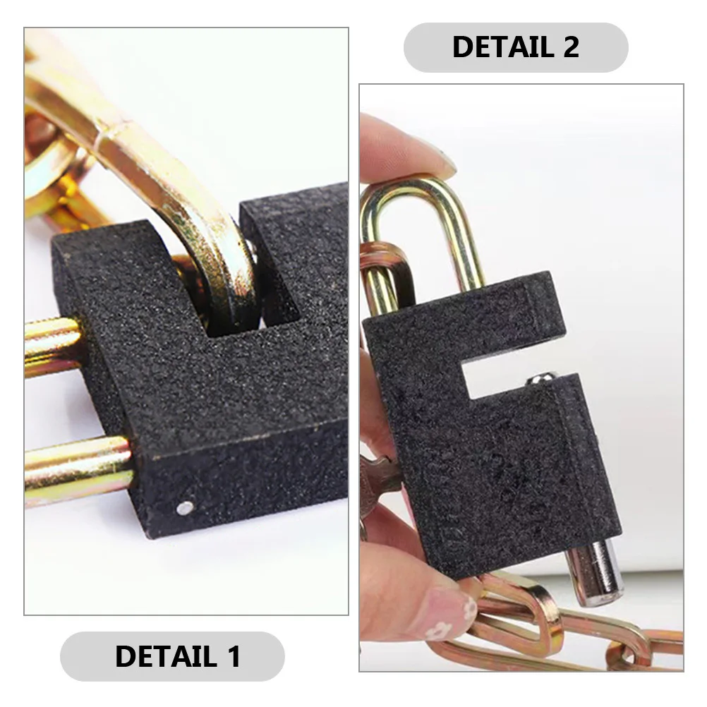 

Bike Lock Iron Chain 2 Keys Sturdy Cut Proof Safety Bicycle Lock for Motorbike Outdoor Cycling Bag Luggage Protection