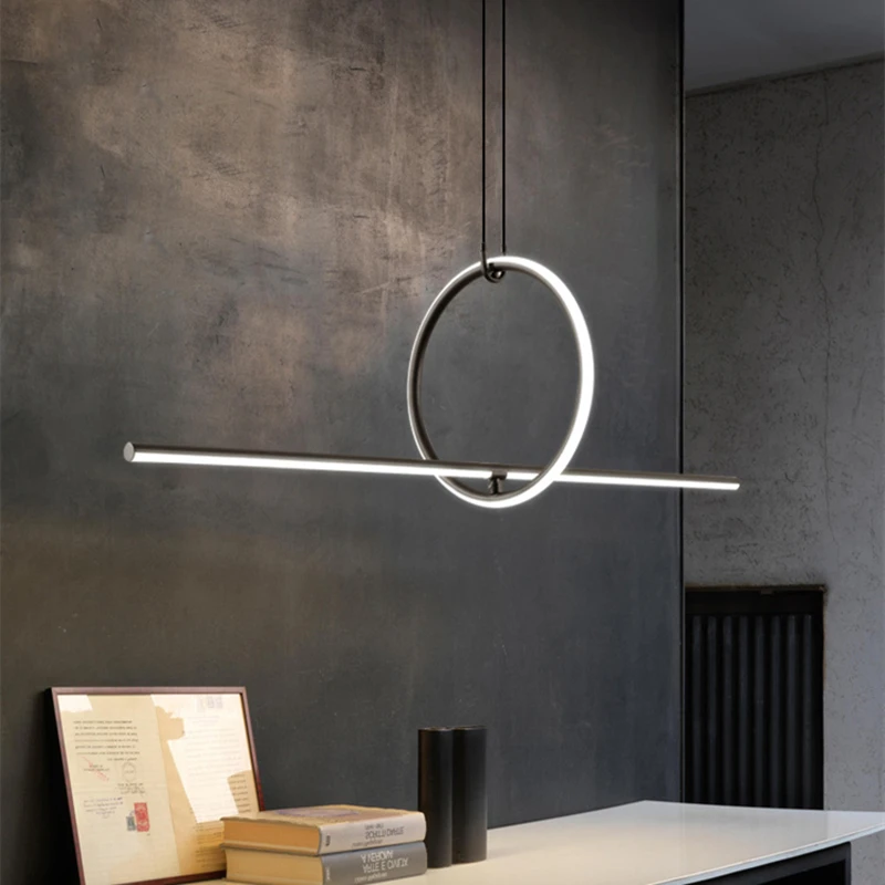 

Nordic LED Pendant Light Modern Italian Long Hanging Fixture Minimalist Restaurant Bar Table Bedroom Living Room Decoration Lamp