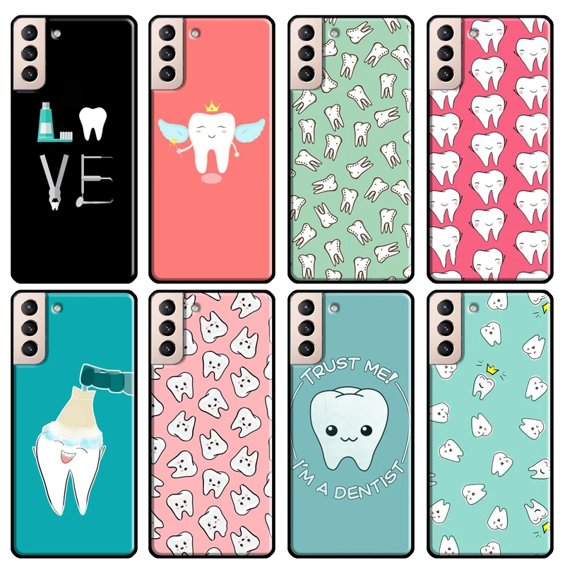 Dentist Dental Tooth Phone Case For Samsung Galaxy S21 S20 Ultra Note 20 Note 10 S8 S9 S10 Plus S20 FE Coque