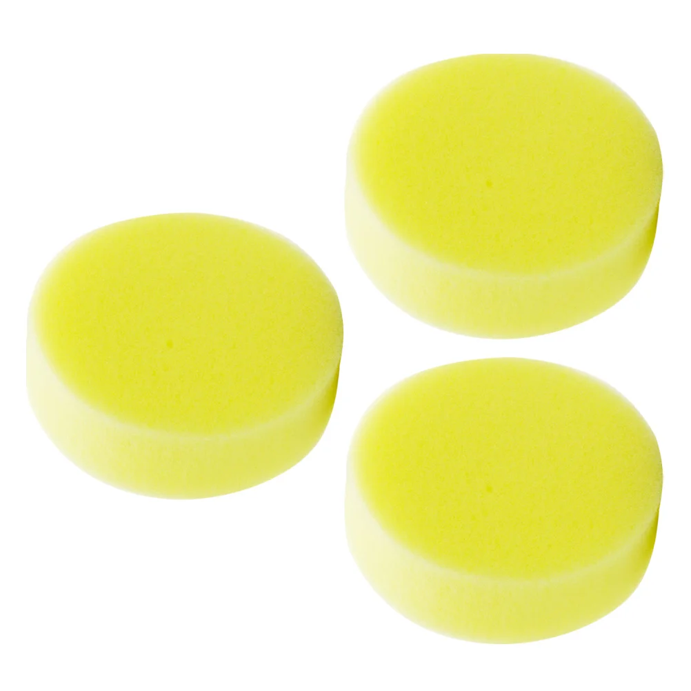 

3Pcs Cleaning Sponge Yellow Heavy-Duty Cleaning Waxing Polish Pad Dust Stain Remover Tool Waxing Sponge