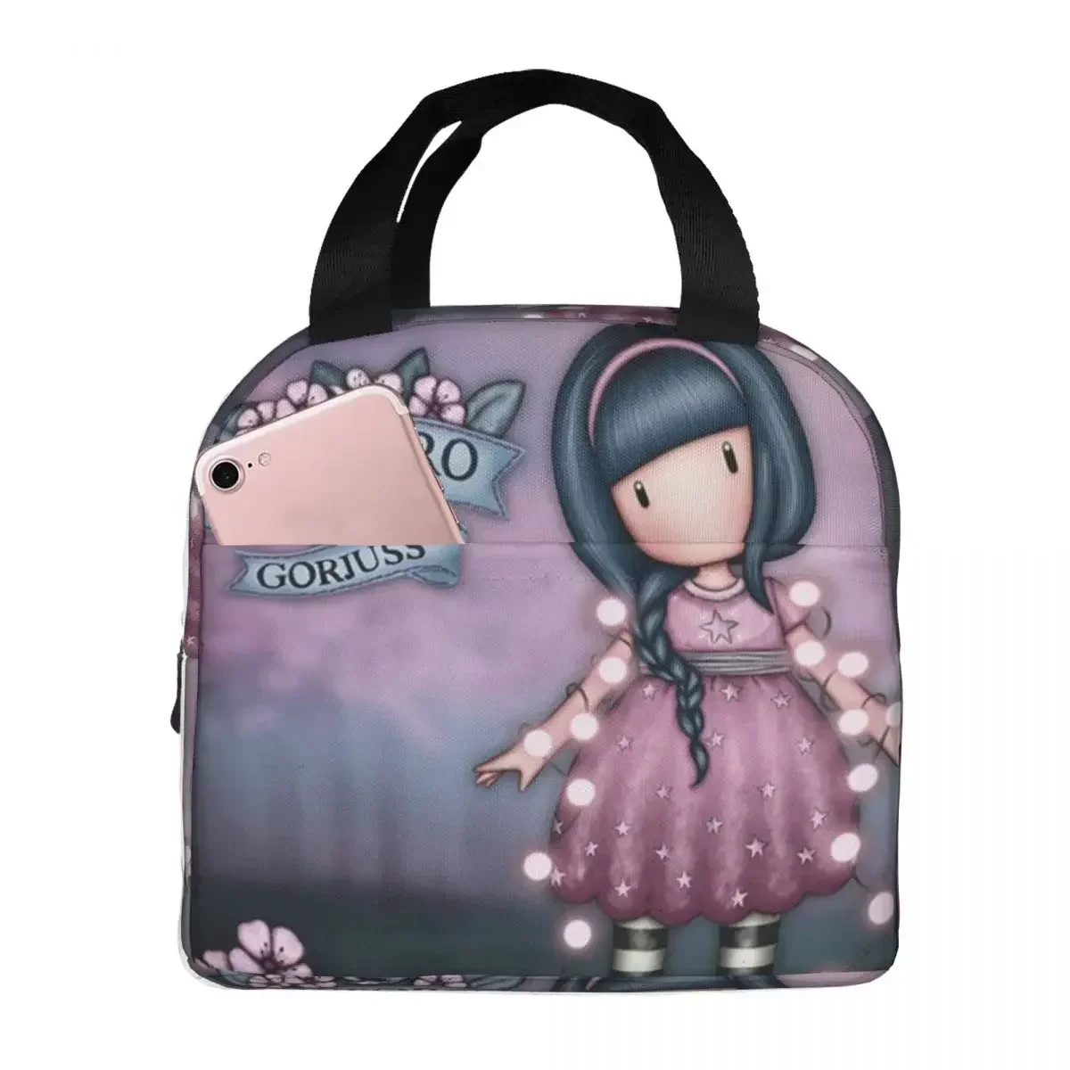 Girls Gorjuss Insulated Lunch Bag for Kids School Cooler Thermal Food Box Tote Portable Lunch Boxes Container