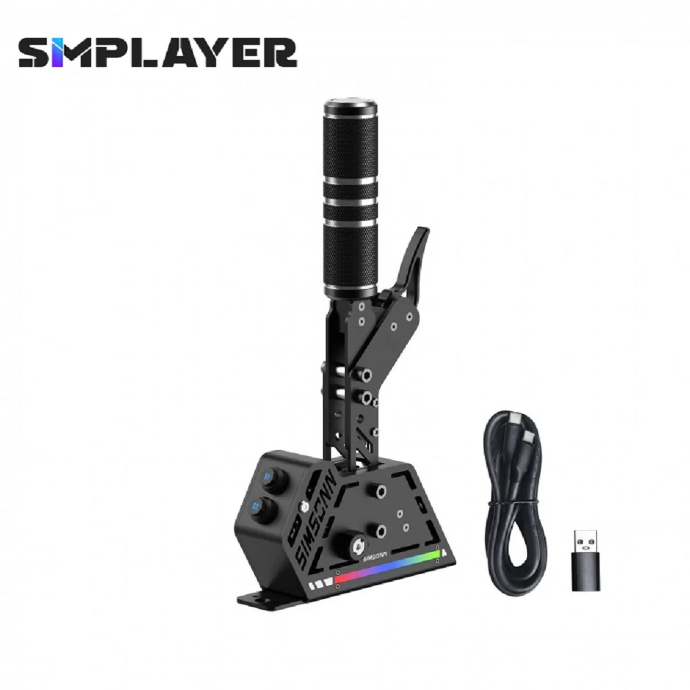 

SimPlayer SIMSONN SQ Pro 13/20CM-ручка переключения передач RGB гоночный симулятор последовательный переключатель высокоточный датчик Холла переключения передач