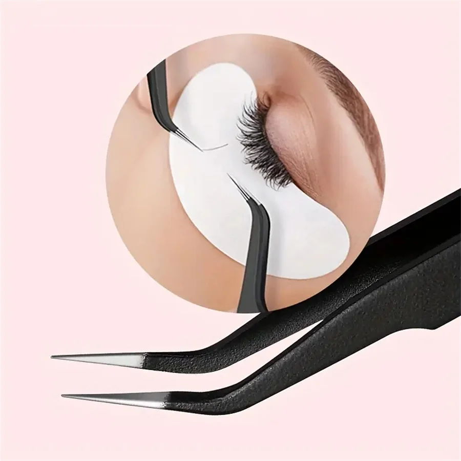 1pc/4pcs Pinzette per ciglia finte Clip per ciglia Clip per gomito per principianti Principianti ad alta precisione Set di strumenti per innesto sicuro