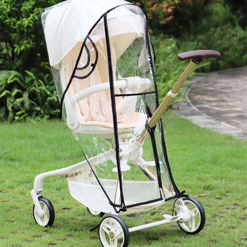 Baby Stroller Rain Cover Universal Transparent Windproof Protections Weather Shield Pushchair Cover Stroller Accessories A2UB